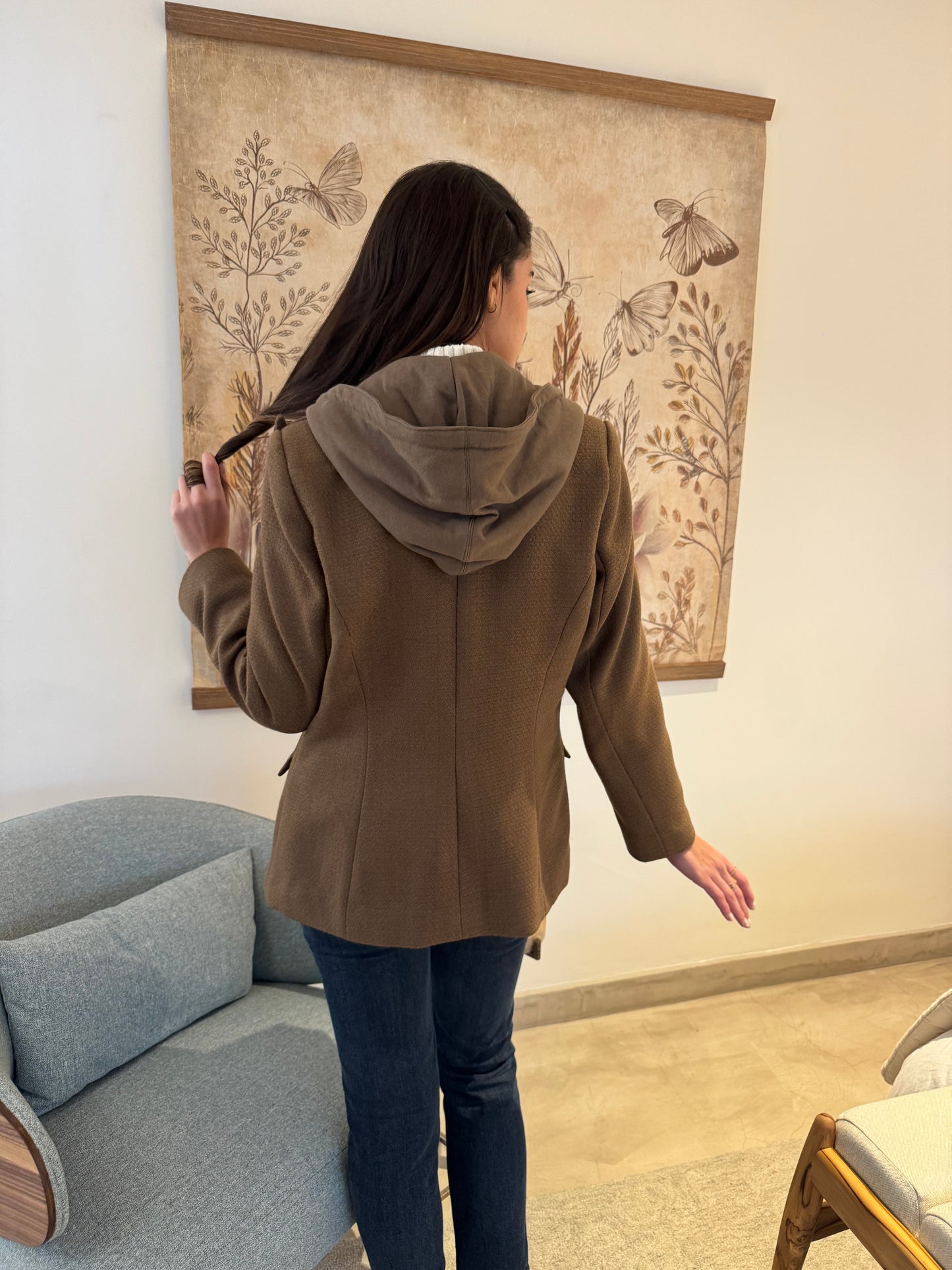 Blazer Mila beige con dorado - Talla M