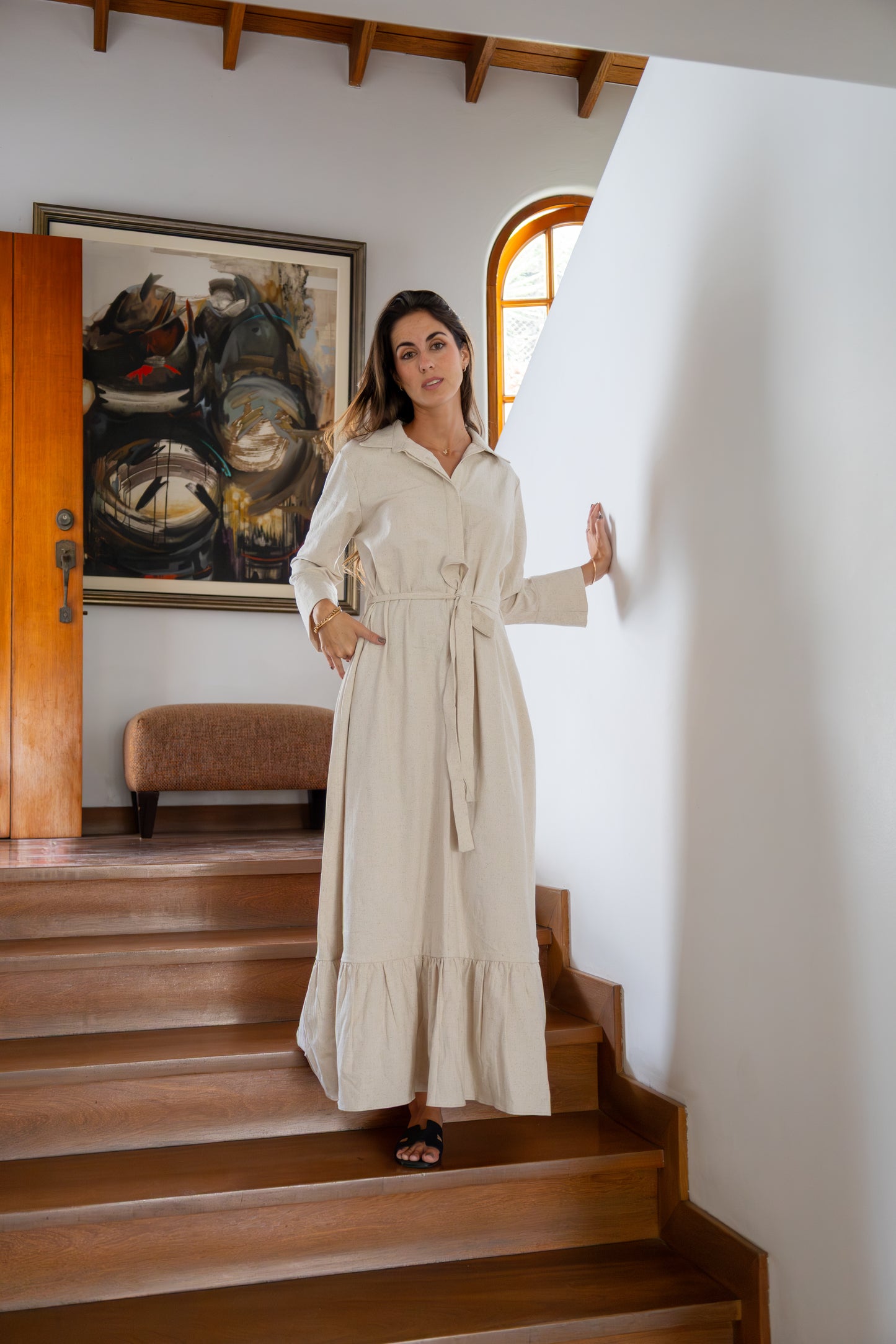 Camisero Lino Beige