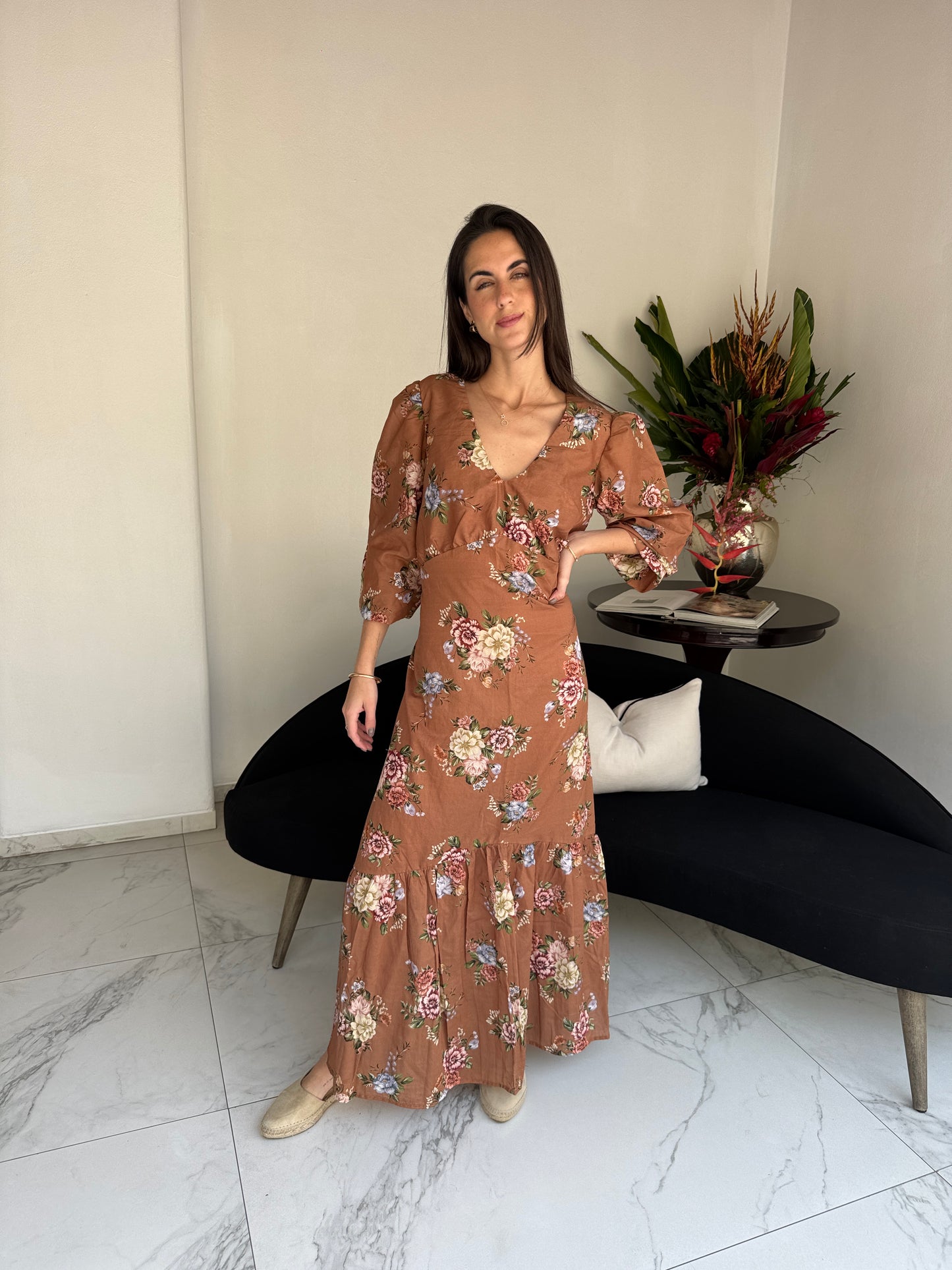 Vestido Sofía Ladrillo - Edición Limitada