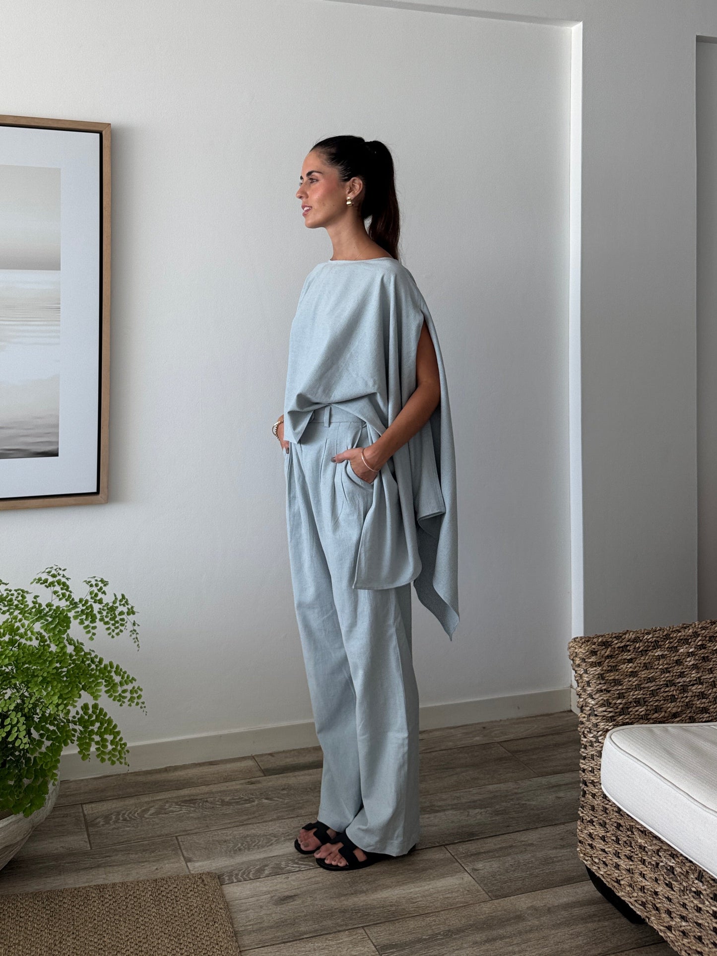 Set Capa Lino Baby Blue