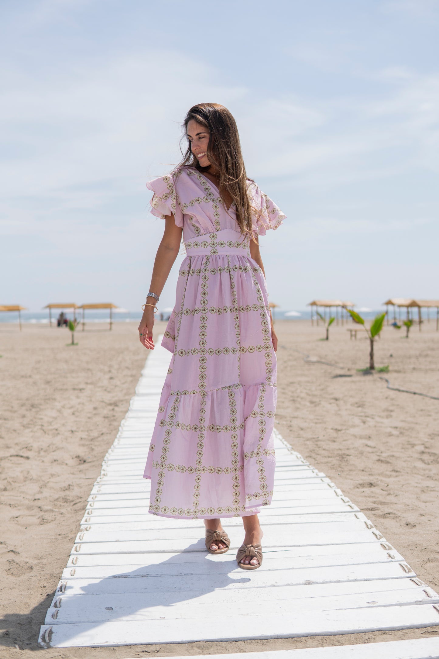 Vestido Lore Rosado - Tela Española (Edición Limitada)