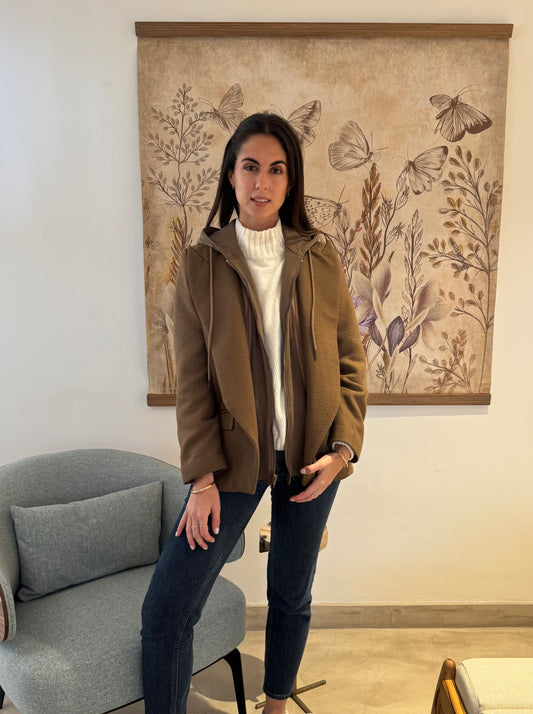 Blazer Mila beige con dorado - Talla M