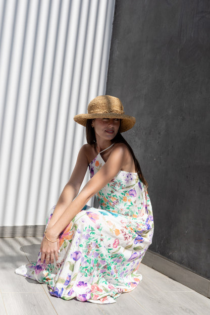 Vestido Halter acuarela