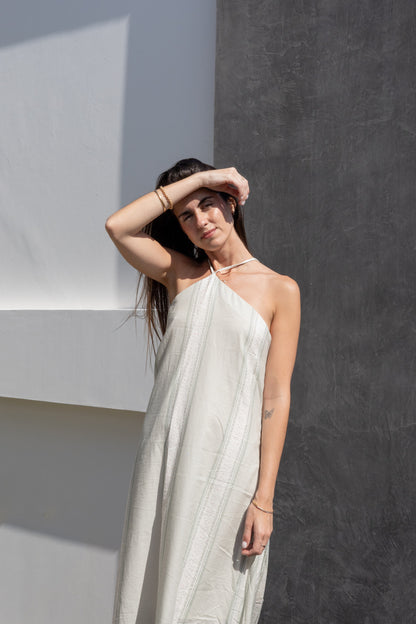 Vestido Halter Celeste