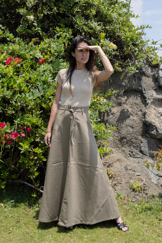 Falda Sofia Denim Beige