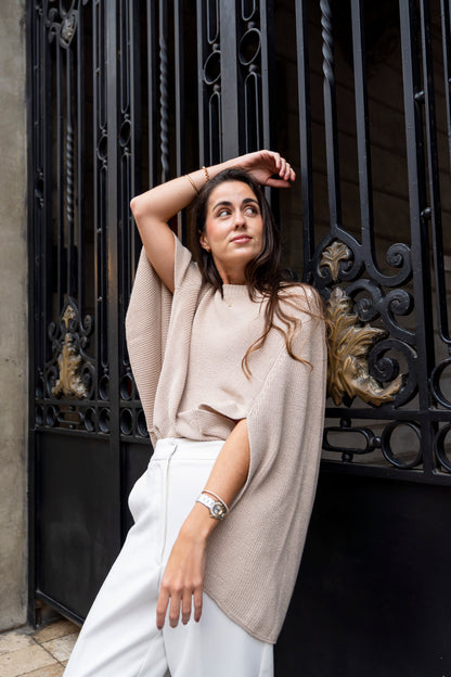 Capa tejida Beige