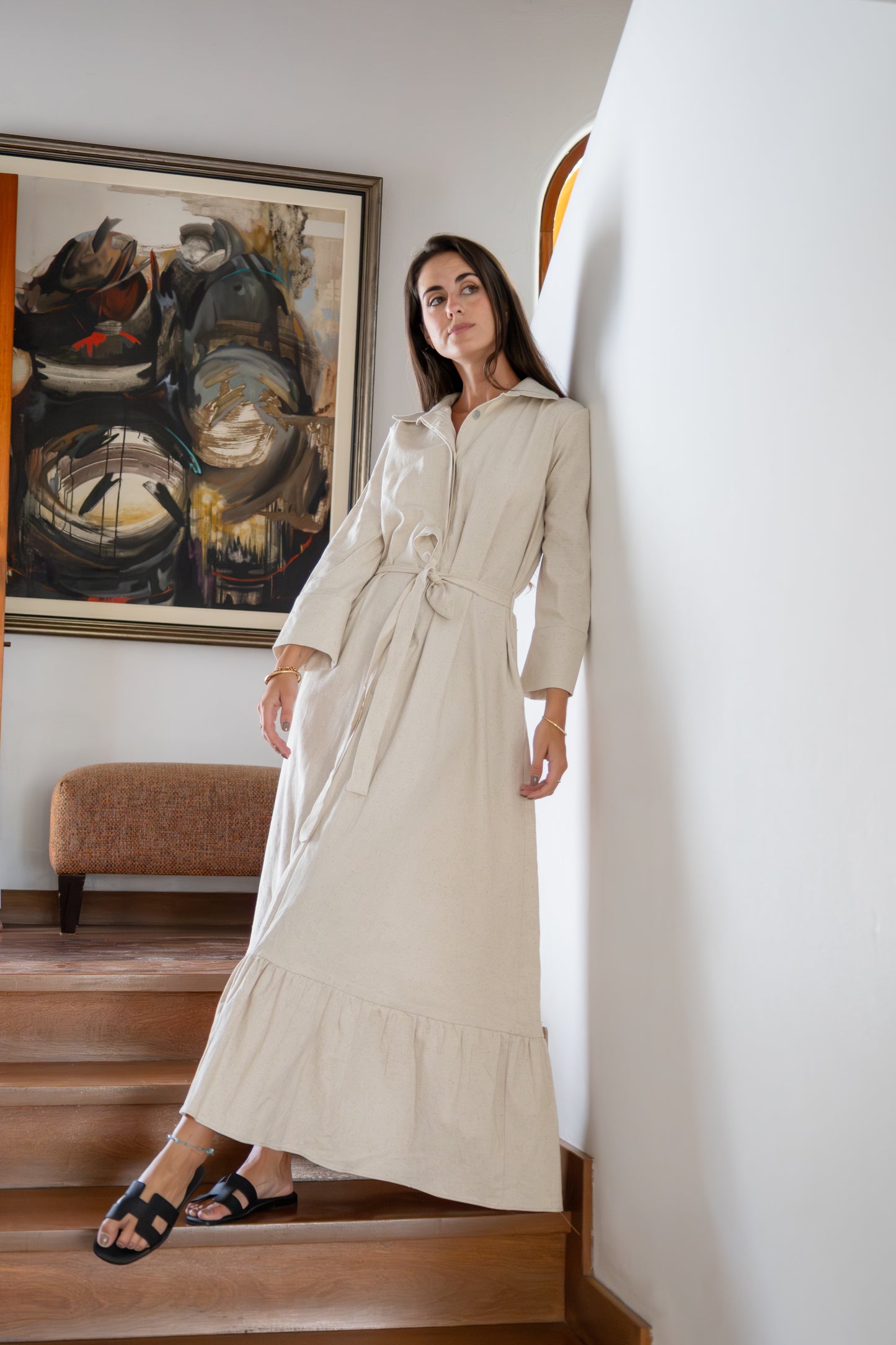 Camisero Lino Beige