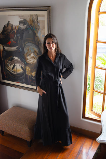 Camisero Lino Negro