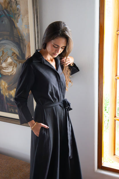 Camisero Lino Negro